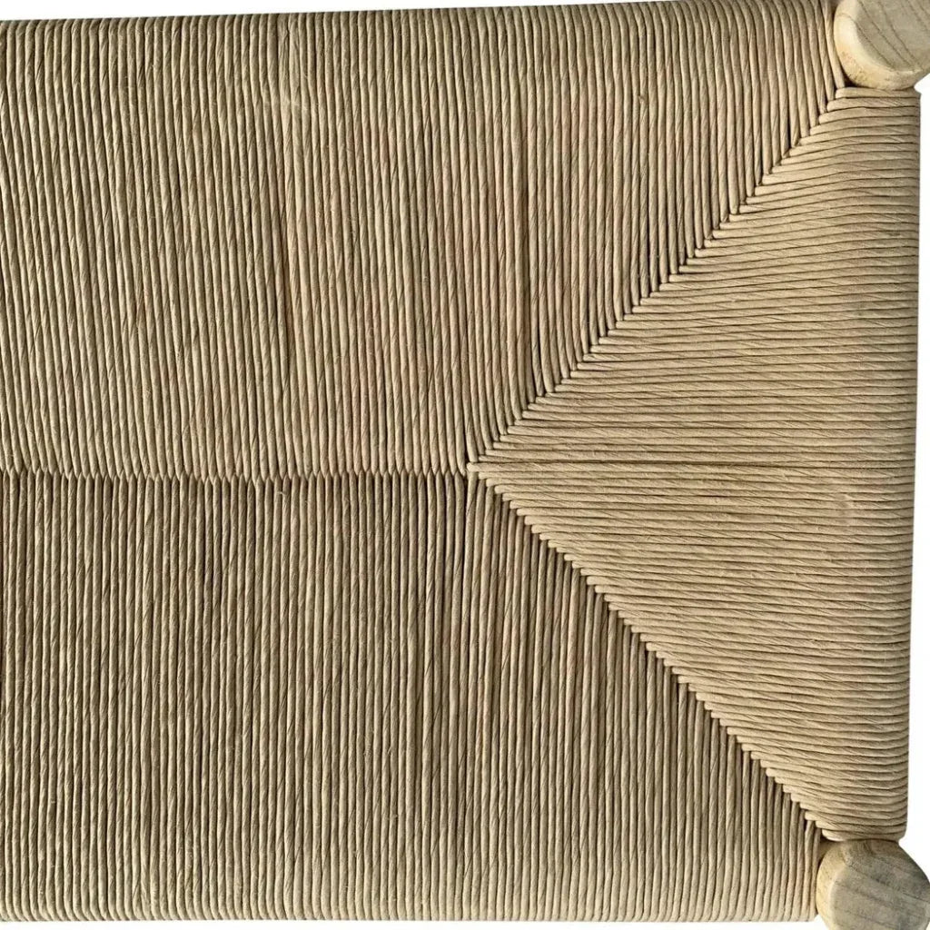 Hawthorn Natural Small Wood & Rope Seat Bench - LOOMLAN - Moe's Home - Dining Benches