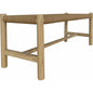 Hawthorn Natural Small Wood & Rope Seat Bench - LOOMLAN - Moe's Home - Dining Benches