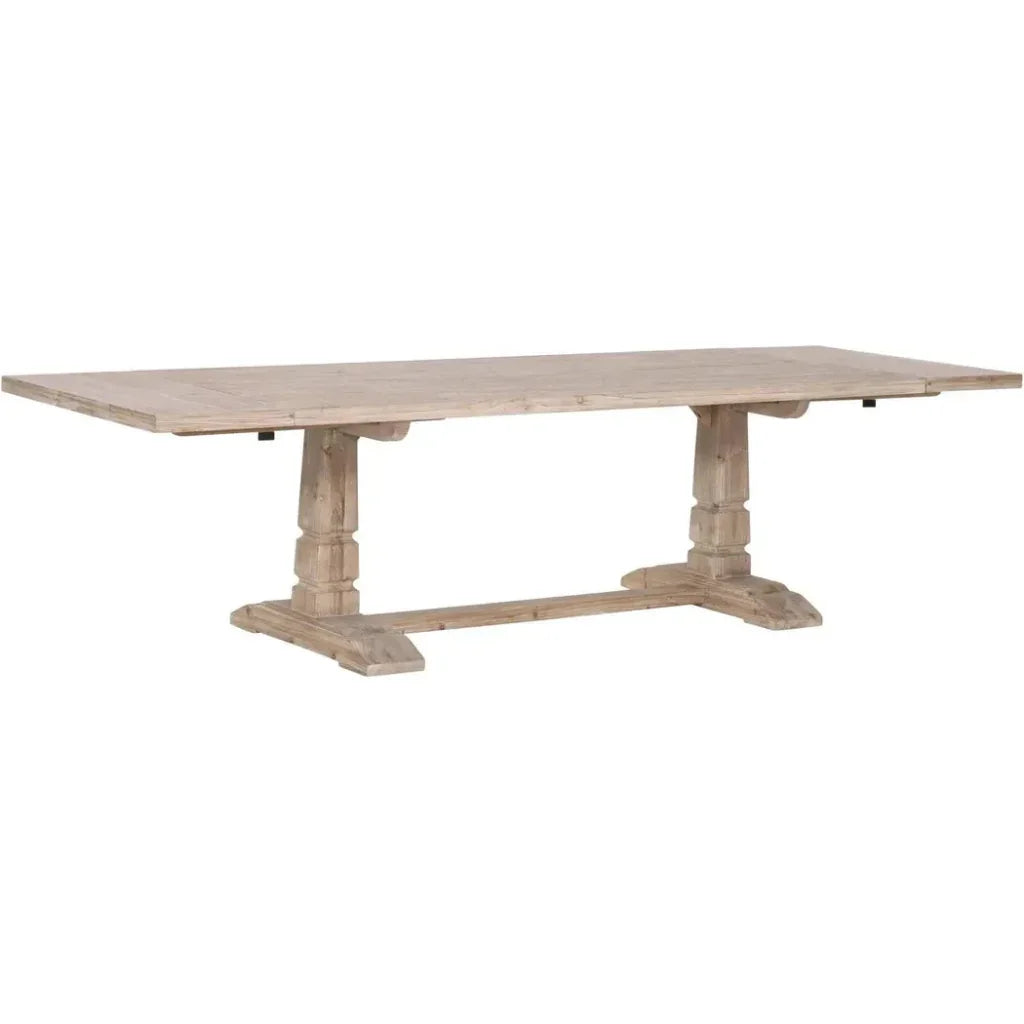 Hayes Reclaimed Wood Extendable Dining Table-Dining Tables-Essentials For Living-LOOMLAN