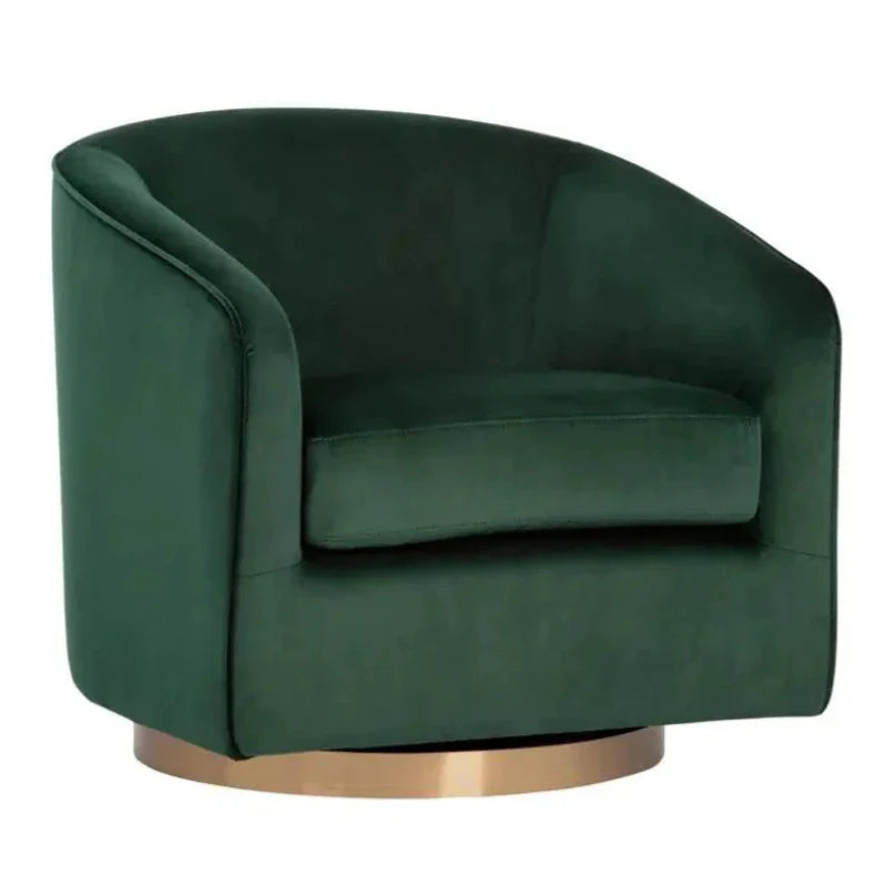 Hazel Fabric Swivel Lounge Chair - LOOMLAN - SUNPAN - Club Chairs