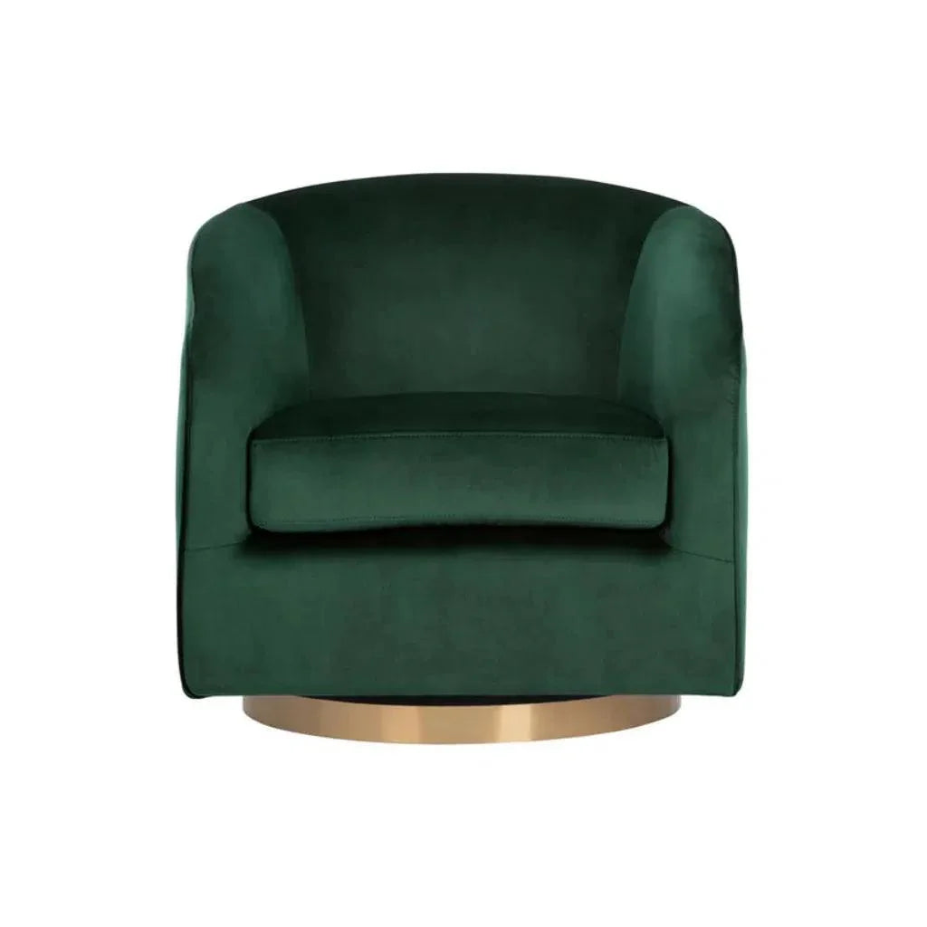 Hazel Fabric Swivel Lounge Chair - LOOMLAN - SUNPAN - Club Chairs