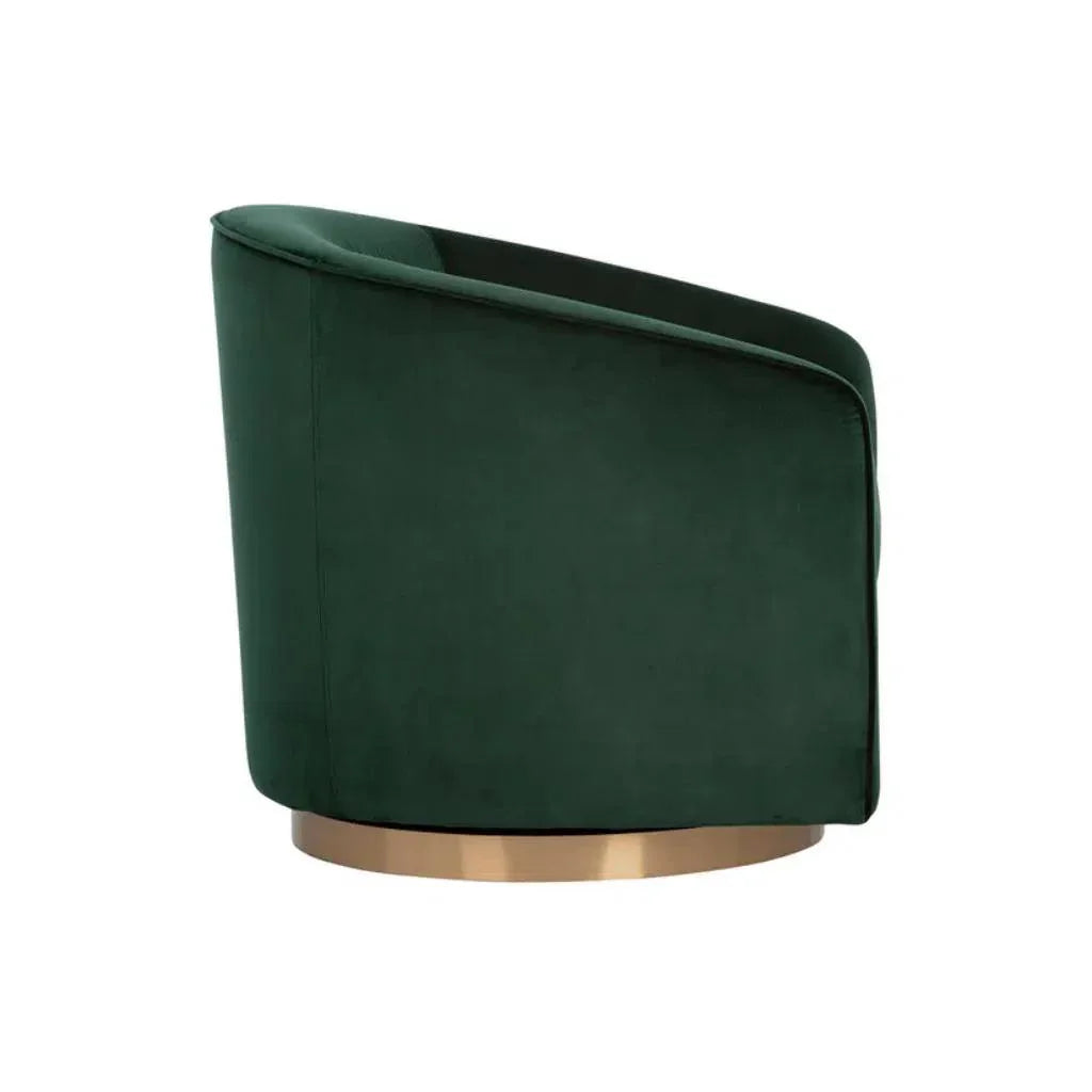 Hazel Fabric Swivel Lounge Chair - LOOMLAN - SUNPAN - Club Chairs