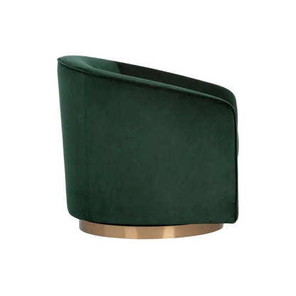 Hazel Fabric Swivel Lounge Chair - LOOMLAN - SUNPAN - Club Chairs