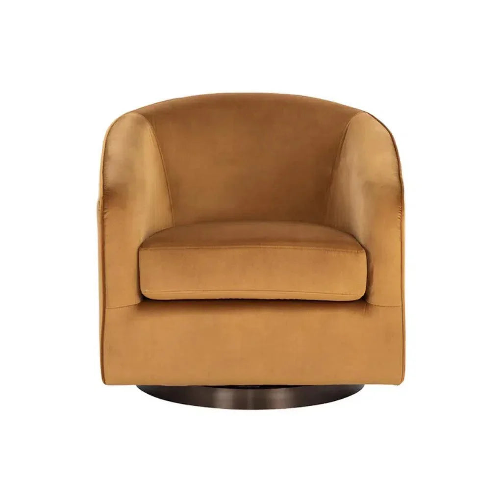 Hazel Fabric Swivel Lounge Chair - LOOMLAN - SUNPAN - Club Chairs