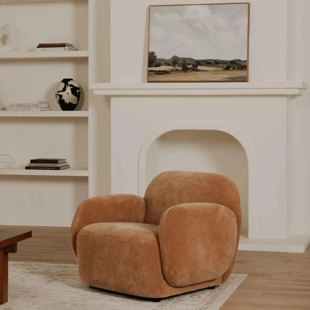 Hazel Modern Boucle Lounge Armchair-Lounge Chairs-Moe's Home-LOOMLAN