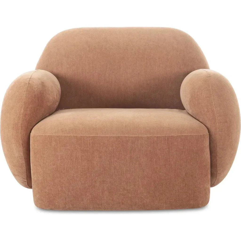 Hazel Modern Boucle Lounge Armchair-Lounge Chairs-Moe's Home-Copper-LOOMLAN