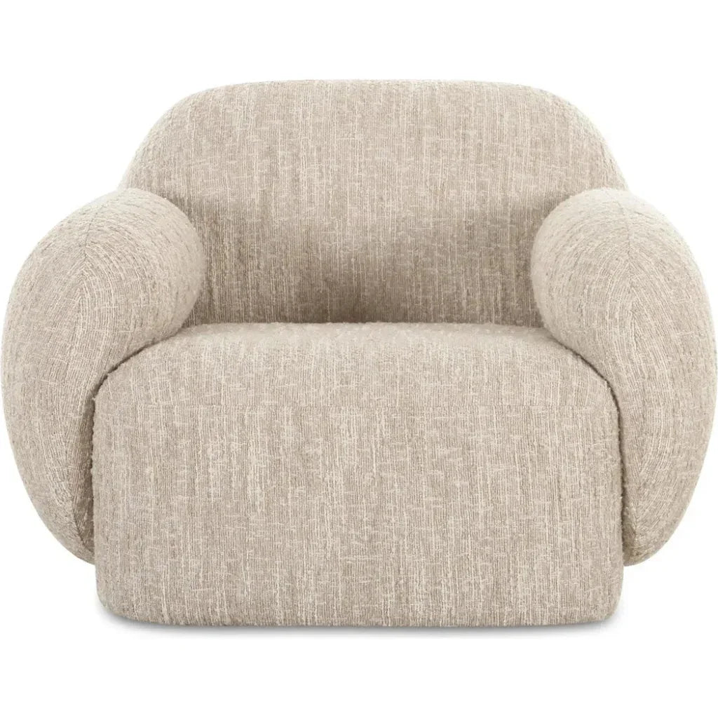 Hazel Modern Boucle Lounge Armchair-Lounge Chairs-Moe's Home-Off White-LOOMLAN
