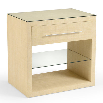 Hazel One Drawer Abaca Bedside Table