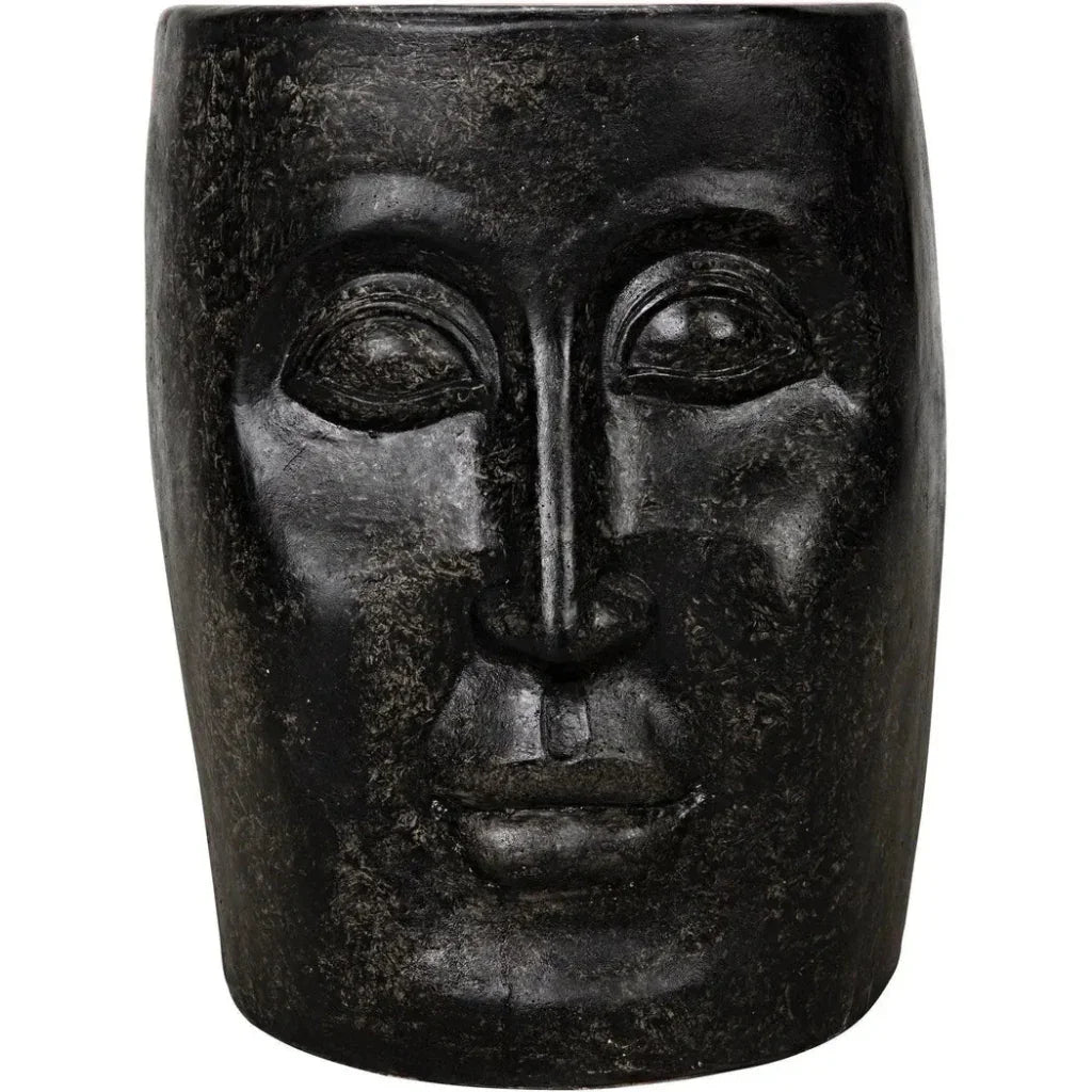 Head Side Table, Black Fiber Cement - LOOMLAN - Noir - Side Tables