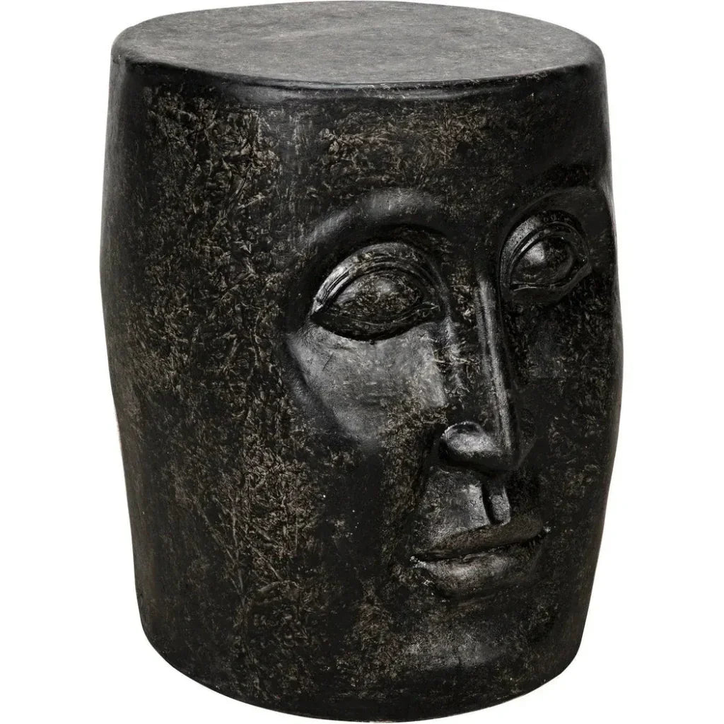 Head Side Table, Black Fiber Cement - LOOMLAN - Noir - Side Tables