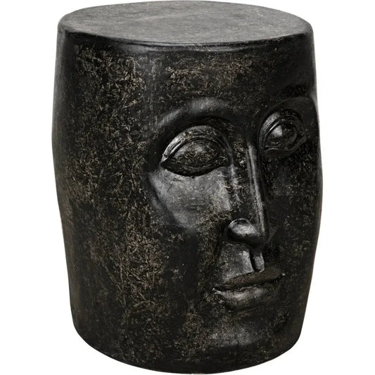 Head Side Table, Black Fiber Cement - LOOMLAN - Noir - Side Tables