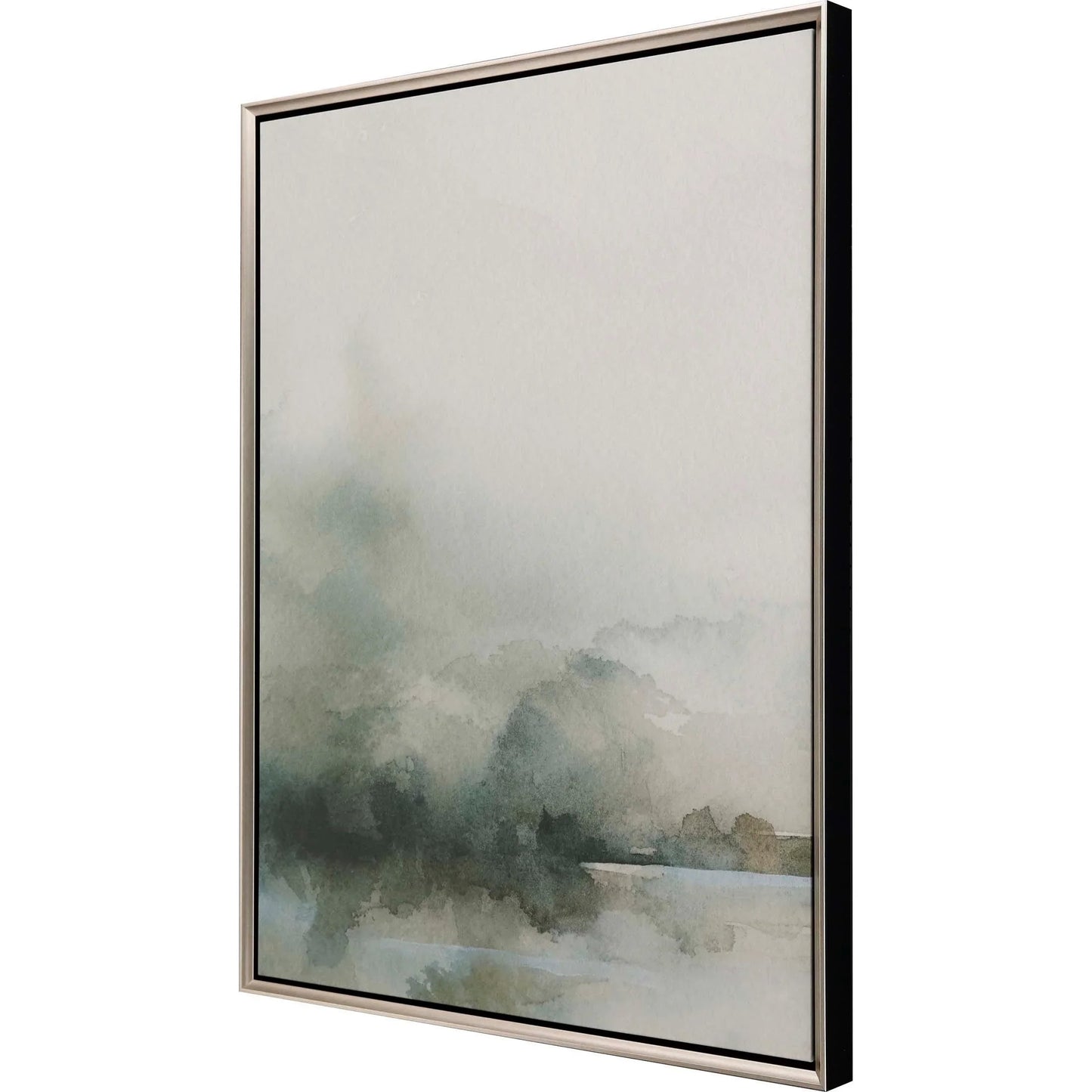 Heavy Fog I Green Canvas Art