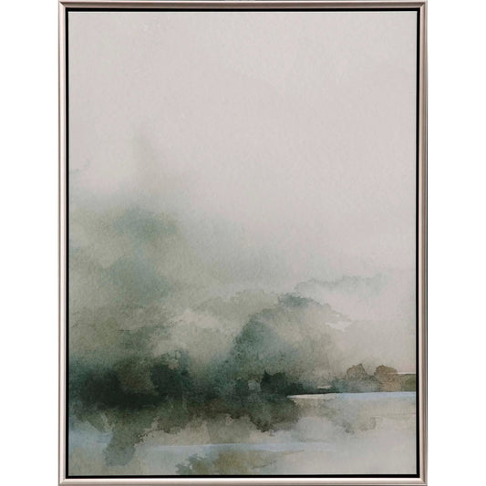Heavy Fog I Green Canvas Art