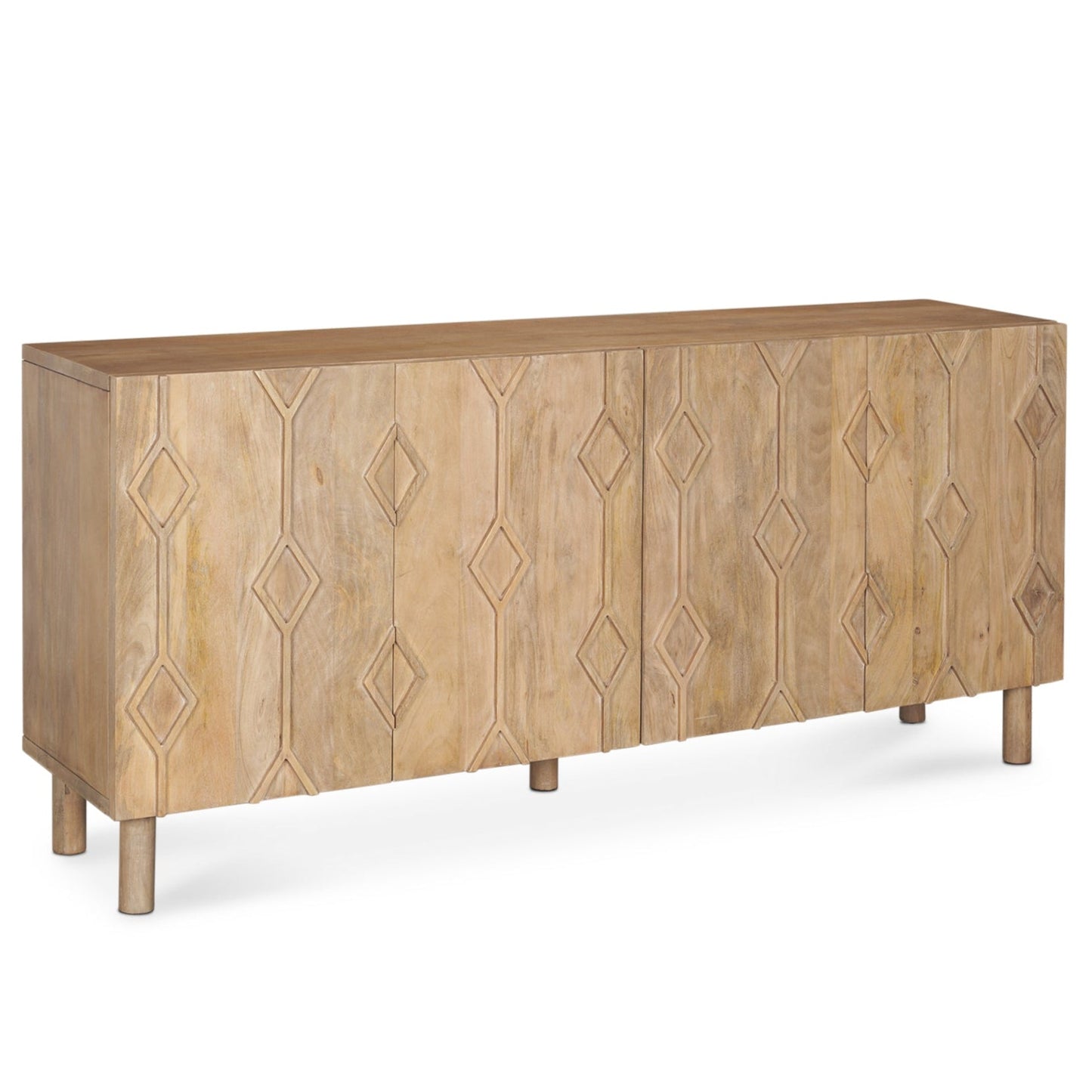 Heera Four Doors Wood Sideboard