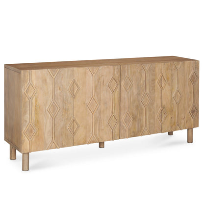 Heera Four Doors Wood Sideboard
