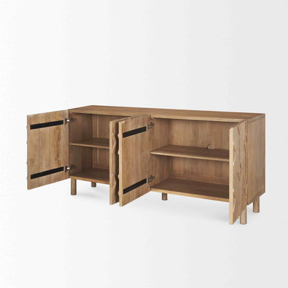 Heera Four Doors Wood Sideboard