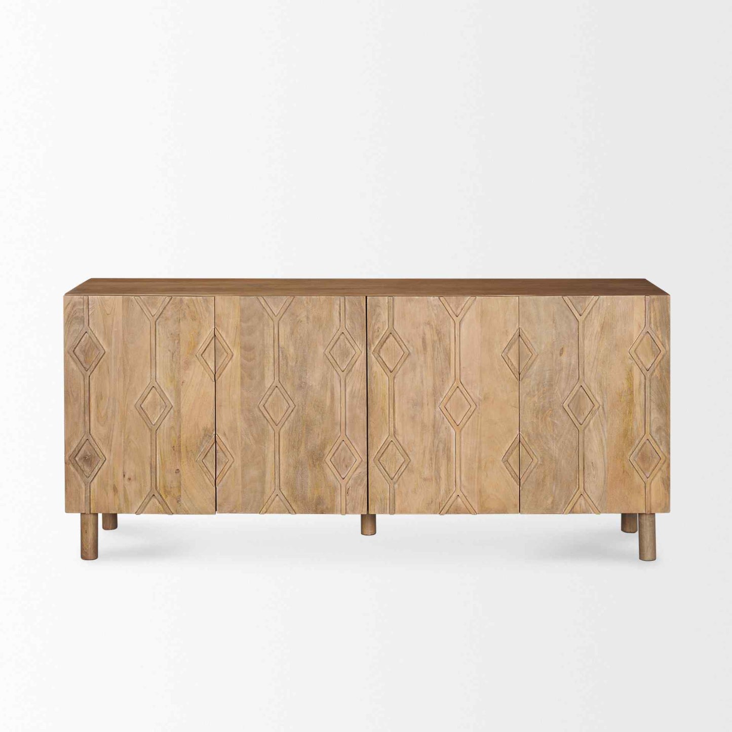 Heera Four Doors Wood Sideboard