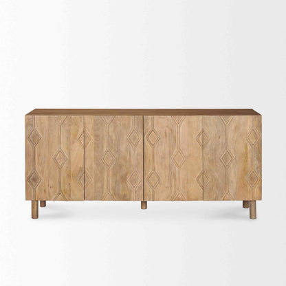 Heera Four Doors Wood Sideboard