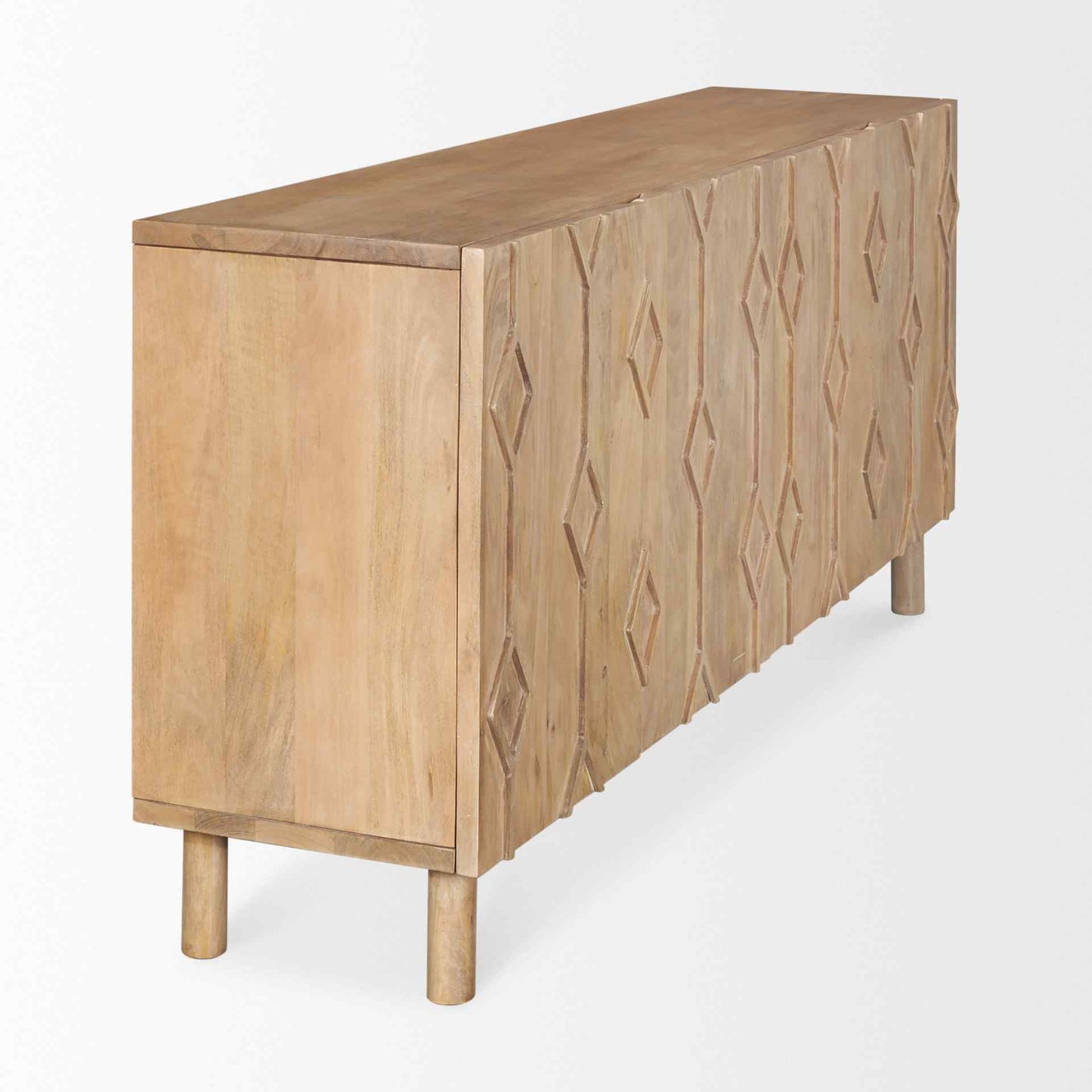 Heera Four Doors Wood Sideboard