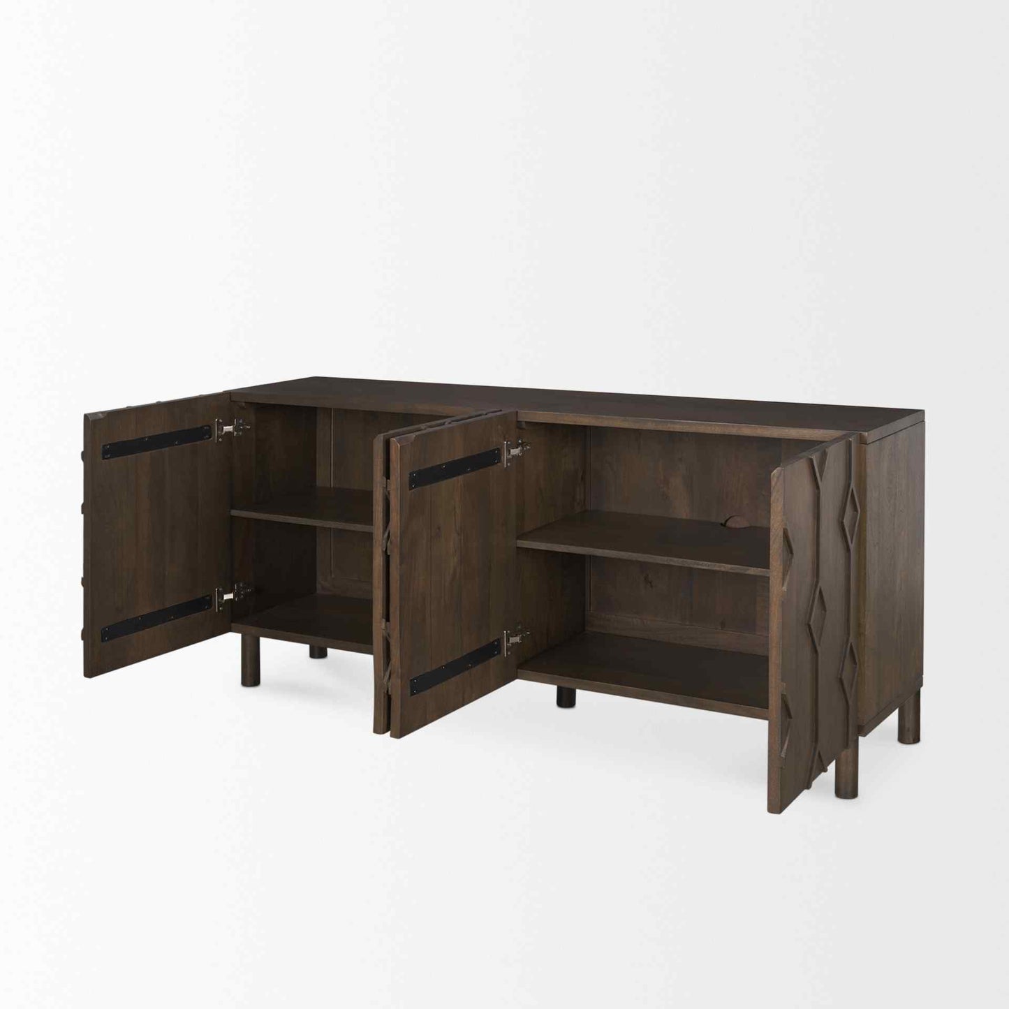 Heera Four Doors Wood Sideboard