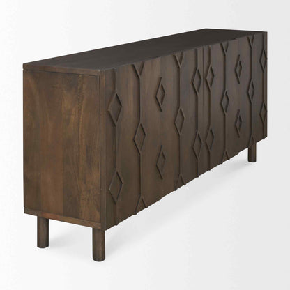 Heera Four Doors Wood Sideboard