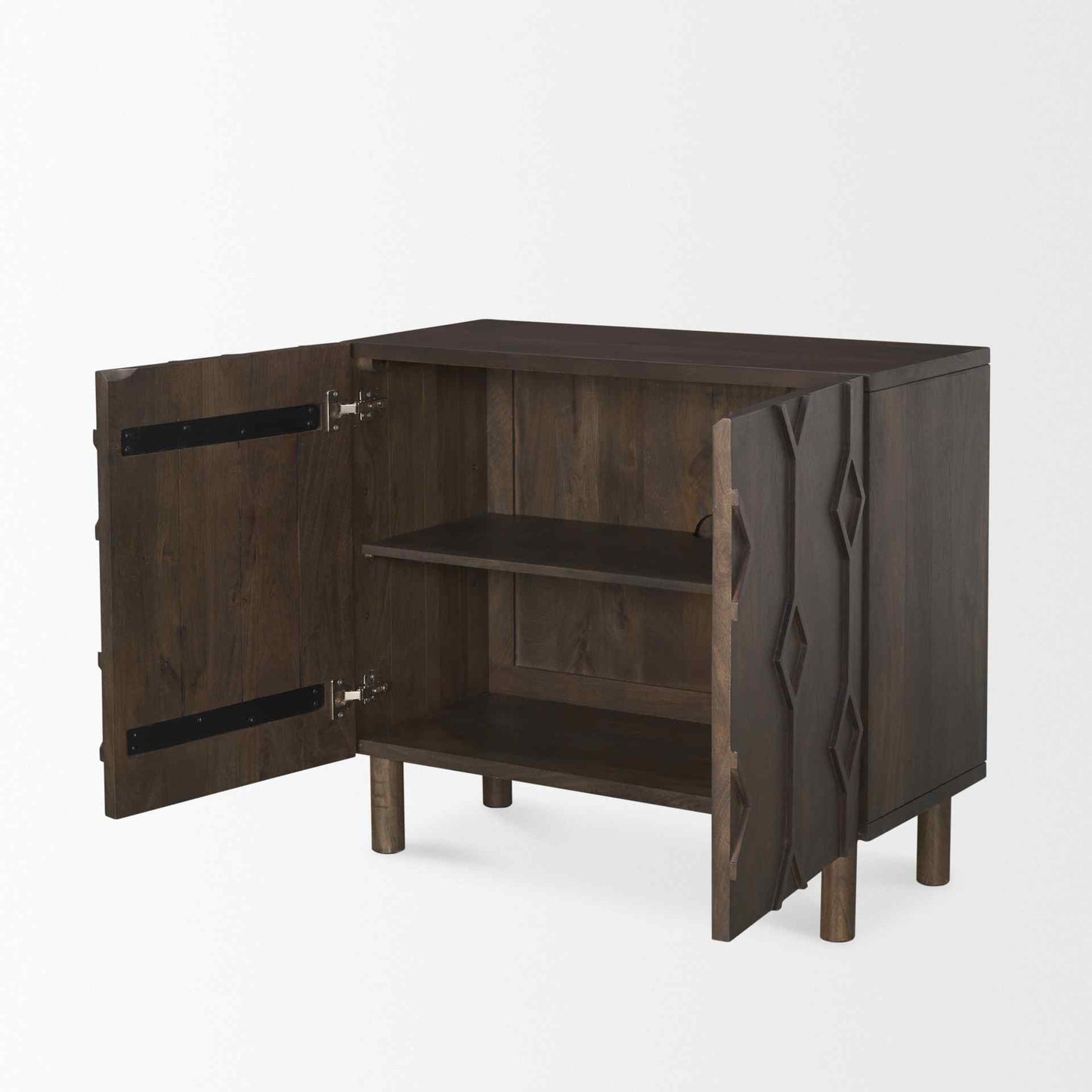 Heera Two Doors Wooden Accent Cabinet