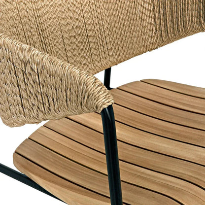 Helena Teak Wood Black Chair - LOOMLAN - Noir - Accent Chairs