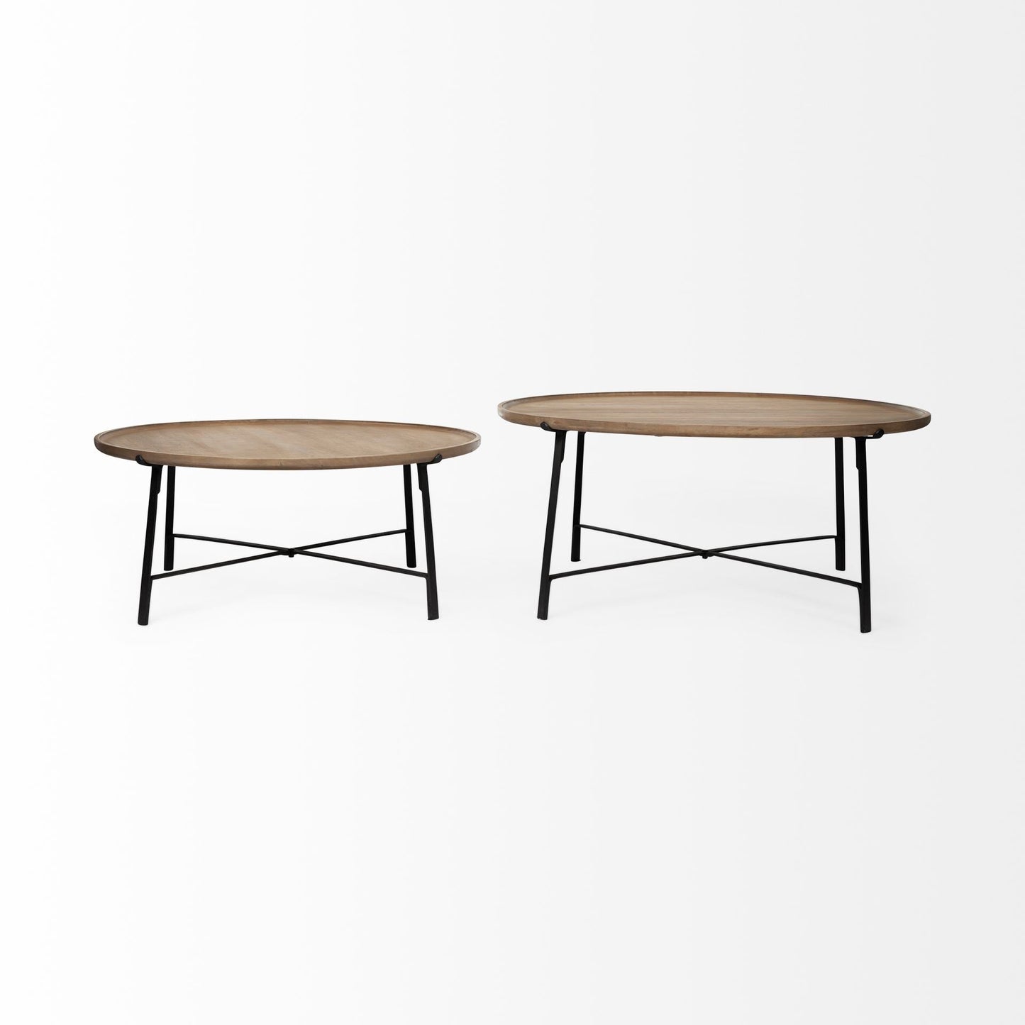 Helios Wooden Nesting Coffee Table (Set of 2)