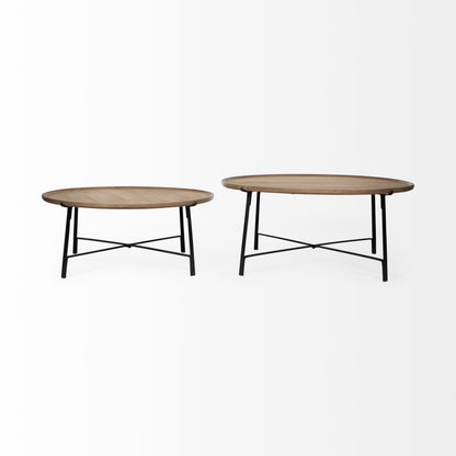 Helios Wooden Nesting Coffee Table (Set of 2)