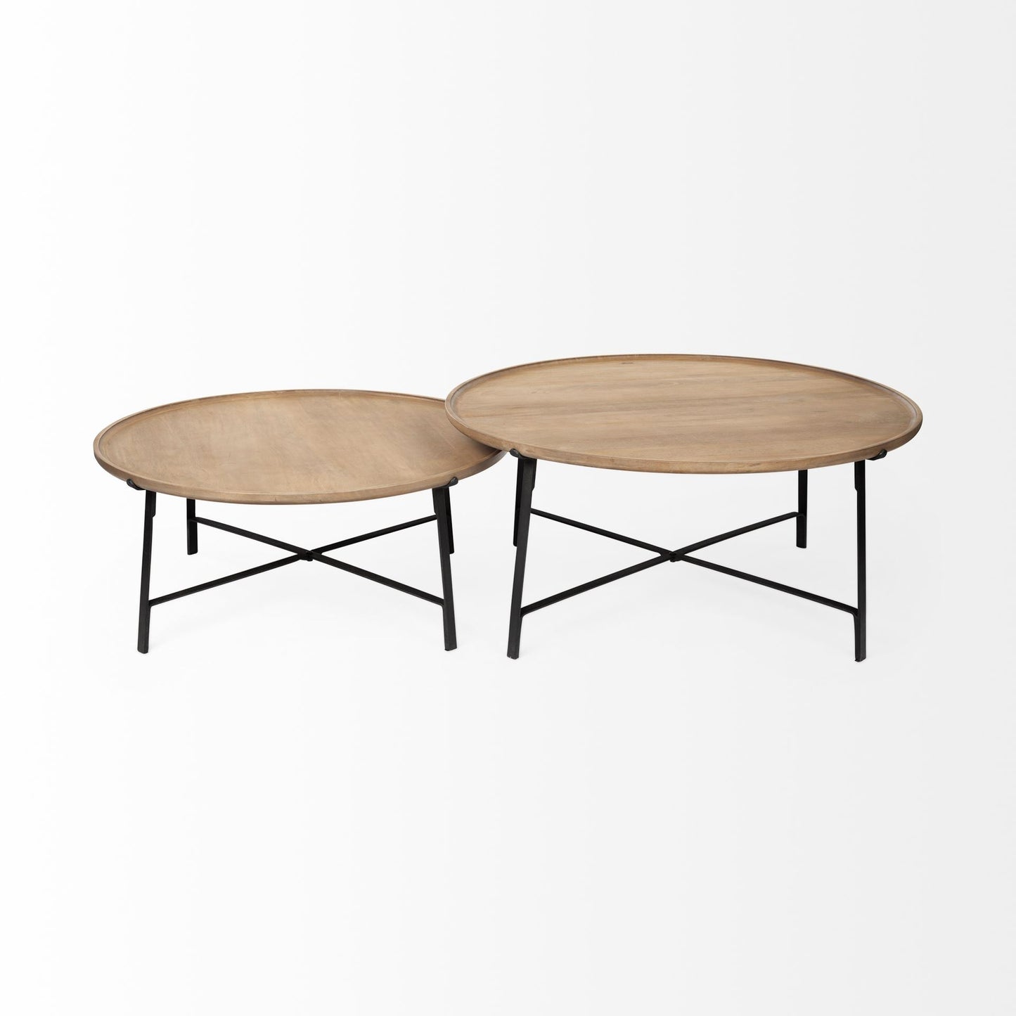 Helios Wooden Nesting Coffee Table (Set of 2)