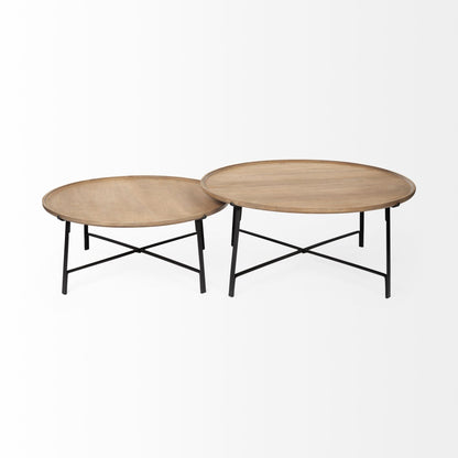 Helios Wooden Nesting Coffee Table (Set of 2)