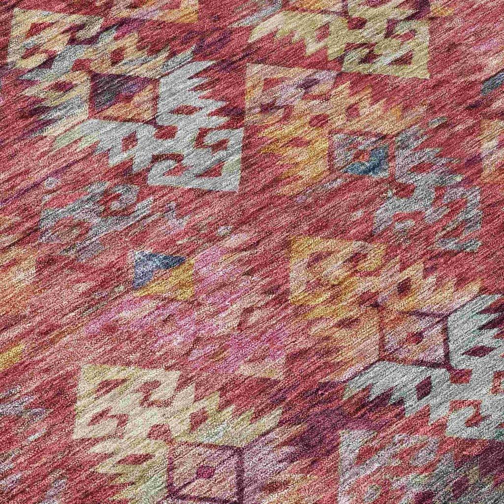 Helissa Orange Washable Indoor - Outdoor Rug - LOOMLAN - LOOMLAN Rugs - Outdoor Rugs