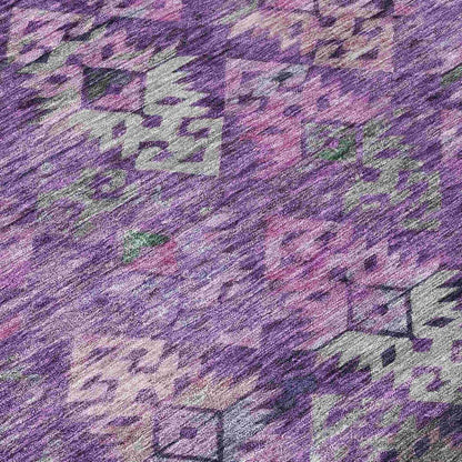 Helissa Purple Washable Indoor - Outdoor Rug - LOOMLAN - LOOMLAN Rugs - Outdoor Rugs