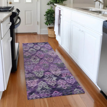 Helissa Purple Washable Indoor - Outdoor Rug - LOOMLAN - LOOMLAN Rugs - Outdoor Rugs