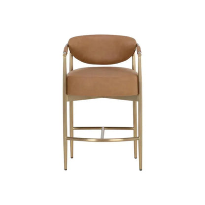 Heloise Leather Handsome Counter Stool - LOOMLAN - SUNPAN - Counter Stools