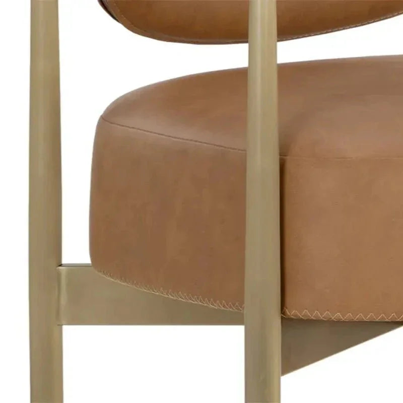 Heloise Leather Barstool - LOOMLAN - SUNPAN - Bar Stools