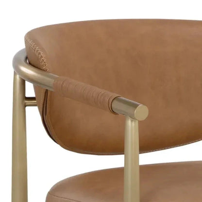 Heloise Leather Barstool - LOOMLAN - SUNPAN - Bar Stools