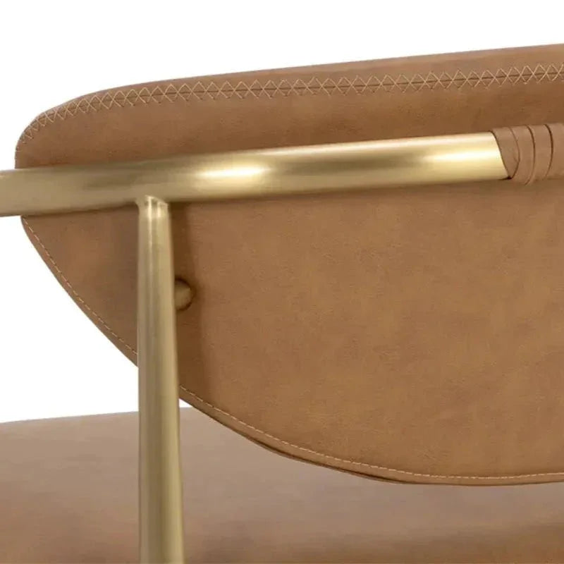 Heloise Leather Dining Armchair - LOOMLAN - SUNPAN - Dining Chairs