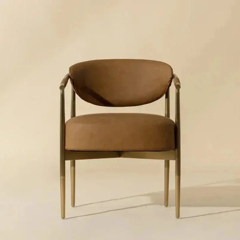 Heloise Leather Dining Armchair - LOOMLAN - SUNPAN - Dining Chairs