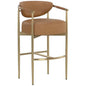 Heloise Leather Handsome Barstool - LOOMLAN - SUNPAN - Bar Stools
