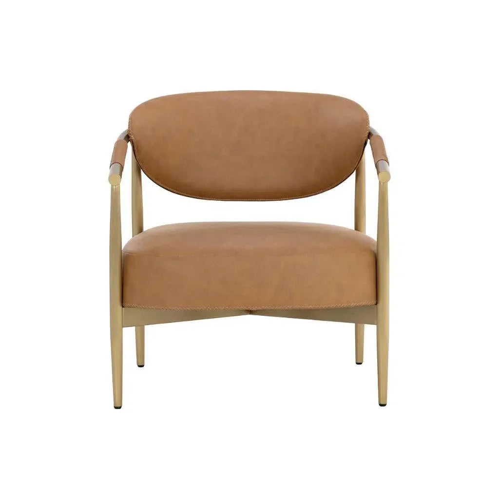 Heloise Leather Handsome Lounge Chair - LOOMLAN - SUNPAN - Accent Chairs