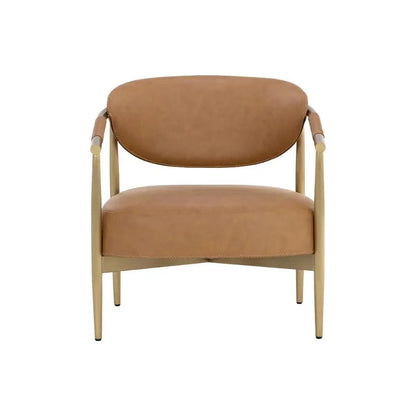 Heloise Leather Handsome Lounge Chair - LOOMLAN - SUNPAN - Accent Chairs