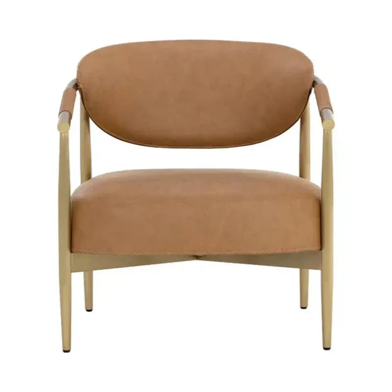 Heloise Leather Lounge Chair-Lounge Chairs-SUNPAN-LOOMLAN
