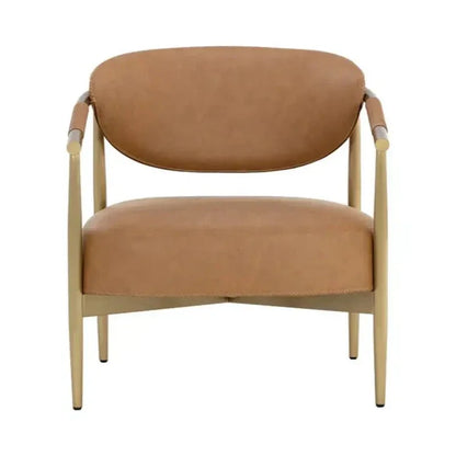 Heloise Leather Lounge Chair-Lounge Chairs-SUNPAN-LOOMLAN