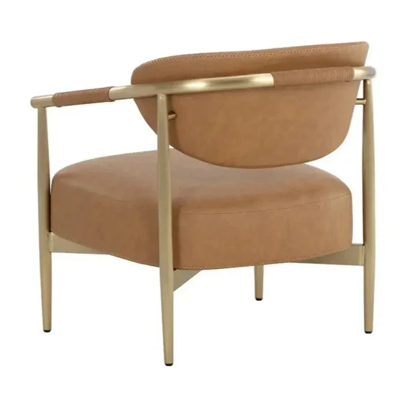 Heloise Leather Lounge Chair-Lounge Chairs-SUNPAN-LOOMLAN