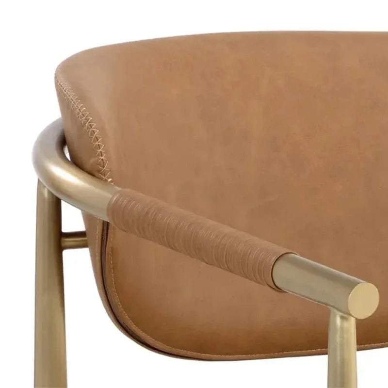 Heloise Leather Lounge Chair-Lounge Chairs-SUNPAN-LOOMLAN