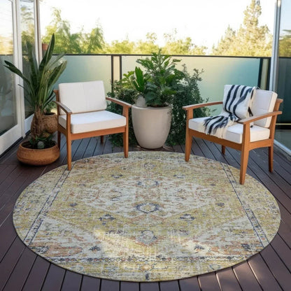 Helsinki Gold Washable Indoor-Outdoor Rug-Outdoor Rugs-LOOMLAN Rugs-LOOMLAN