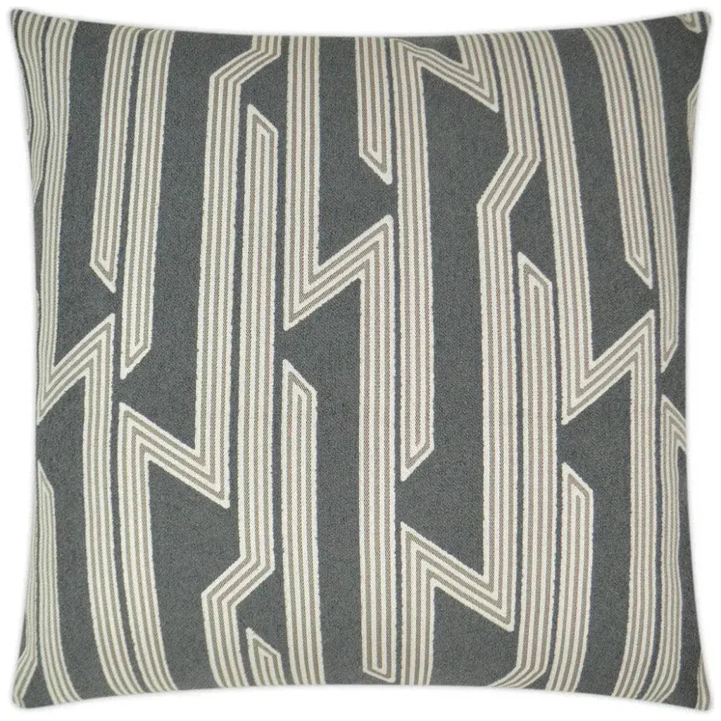 Hemingway Iron Geometric Grey Large Throw Pillow Insert - LOOMLAN - D.V. Kap - Throw Pillows
