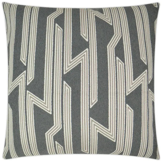 Hemingway Iron Geometric Grey Large Throw Pillow Insert - LOOMLAN - D.V. Kap - Throw Pillows