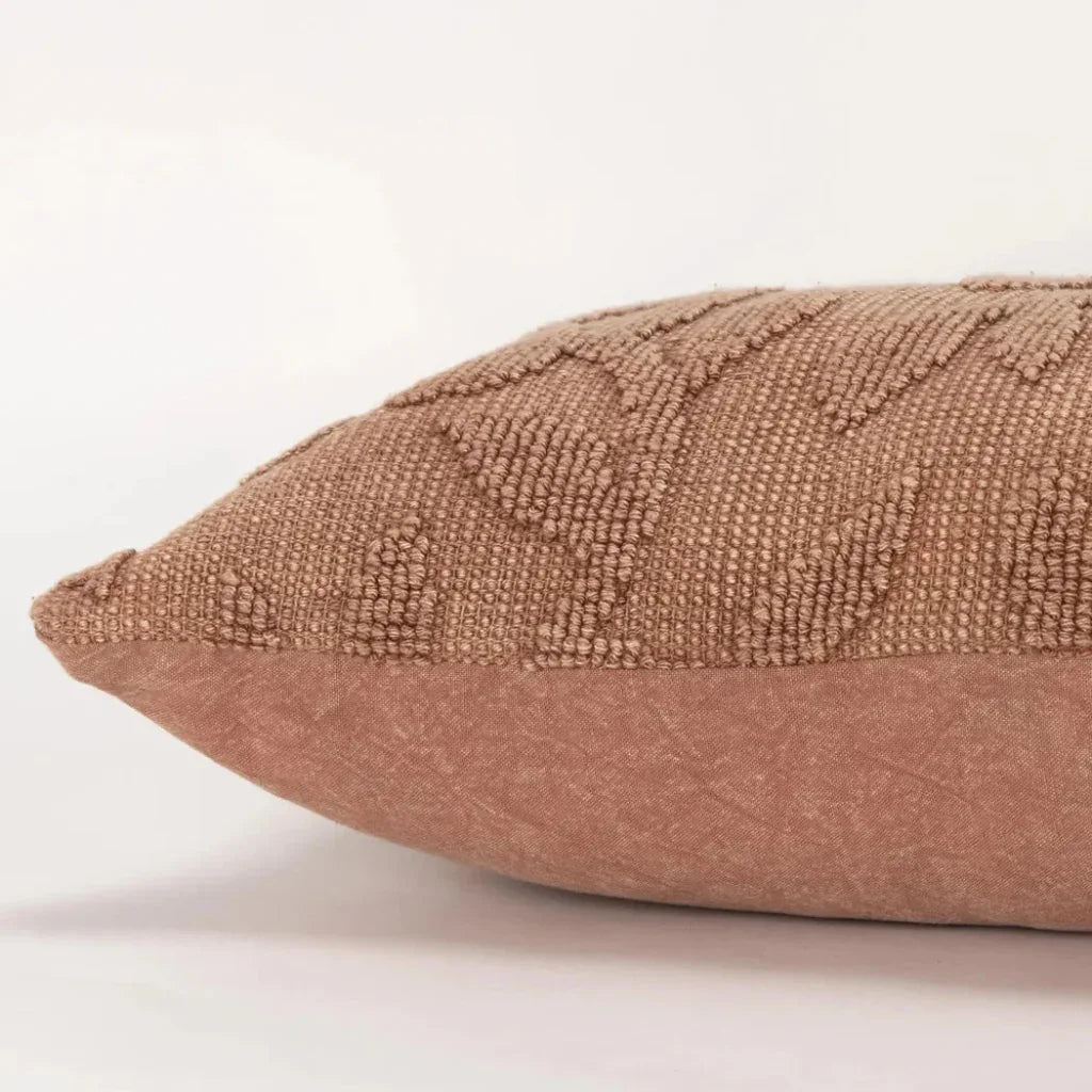 Hena Textured Decorative Lumbar Pillow For Couch - LOOMLAN - LOOMLAN - Throw Pillows